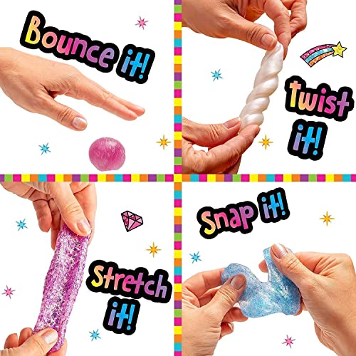 Original Stationery Putty Slime Aura de Unicornio, Kit de Masilla Tipo Slime Que Brilla en la Oscuridad- Fidget Antistress para Niños Set Manualidades Regalos de Unicornio para Niñas