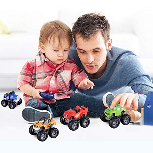 OYJD Monster Machine Vehicle 4 Piece - Juego de trucos de juguete