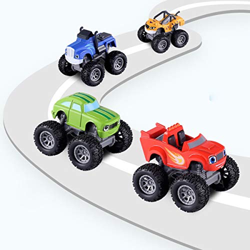 OYJD Monster Machine Vehicle 4 Piece - Juego de trucos de juguete