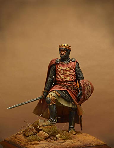 PANGCHENG 1/24 75Mm Black Richard The Lionheart En Antiguo Kit De Miniatura De Figura De Resina De 75Mm Sin Ensamblar Sin Pintar