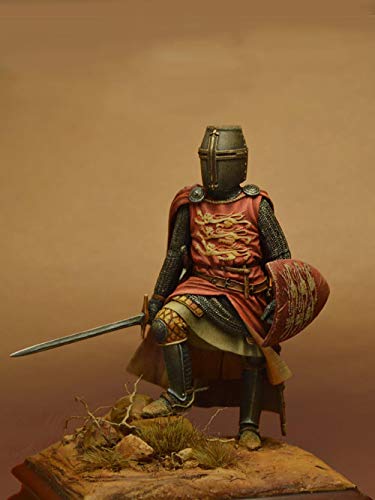 PANGCHENG 1/24 75Mm Black Richard The Lionheart En Antiguo Kit De Miniatura De Figura De Resina De 75Mm Sin Ensamblar Sin Pintar