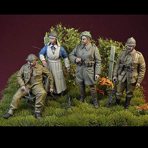 PANGCHENG 1/35 Modelo de Resina GK Soldier Juntos contra la Blitzkrieg Conjunto del ejército Belga y BEF, Bélgica 1940 Sin Montar y sin Pintar