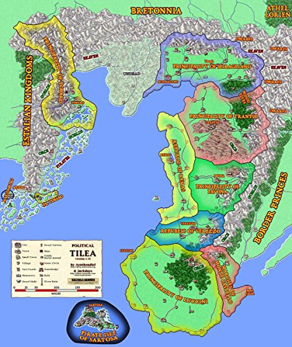 Papel de calidad fotográfica pesado de 24 x 28 pulgadas :: Warhammer Fantasy Role Play ed.2 Tilea political map wh Warhammer Fantasy