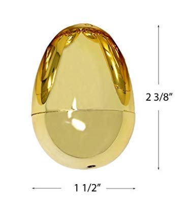 Paquete de 36 huevos de Pascua metálicos dorados brillantes de 5,7 cm de color dorado para rellenar golosinas específicas, regalo de fiesta temática de Pascua, caza de Pascua