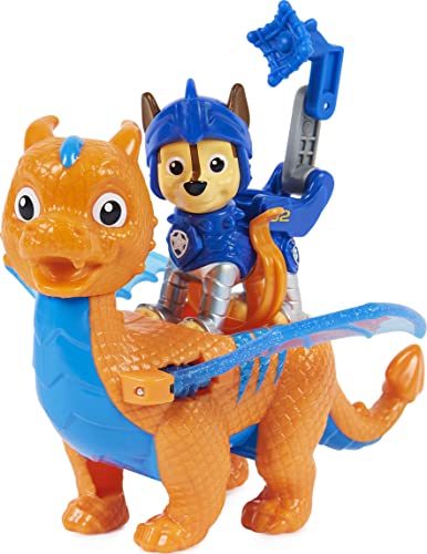 PAW PATROL Action Set, Kids Toys for Ages 3 and up Paw Patrolconjunto de Figuras de acción de Chase y el dragón Draco de Rescue Knights, Juguetes para niños a Partir de 3 años (Spin Master 6063592)