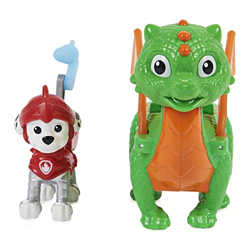 PAW PATROL Action Set, Kids Toys for Ages 3 and up Paw Patrolconjunto de Figuras de acción de Marshall y el dragón Jade de Rescue Knights, Juguetes para niños a Partir de 3 años (Spin Master 6063593)