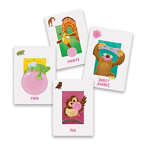 Peaceable Kingdom Bubble Gum Rummy, juego de cartas clásico de animales para niños a partir de 5 años