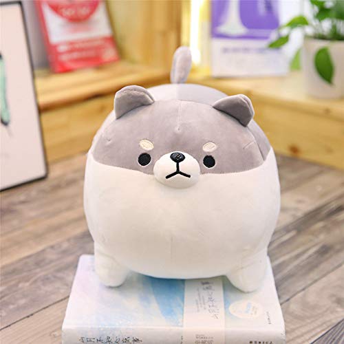 Peluche de Shiba Inu de 40 cm con relleno suave de peluche para decoración de perro, gris, 40