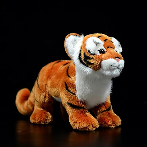 Peluches Soporte de simulación Tigre de Peluche de Juguete Suave Realista Panthera Tigris muñeca Lindo Modelo de Animal Realista para Regalo de cumpleaños Infantil