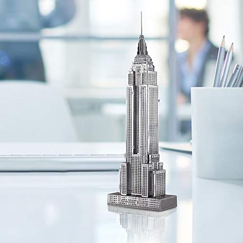 piececool Puzzle 3D DIY modelo de metal para adultos Empire State BUILDING-21pcs (plata)