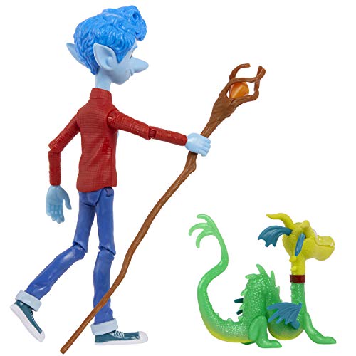 Pixar Onward Disney Figura de juguete Ian con Staff y Blazey, multicolor (Mattel GMM15)