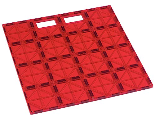 Playmags: súper Durable ficha de Edificio Estabilizador de 12x12 con asa de Transporte para el Juego fácil - imán Azulejos Set Trabaja con los Principales Marcas (los Colores Pueden Variar)