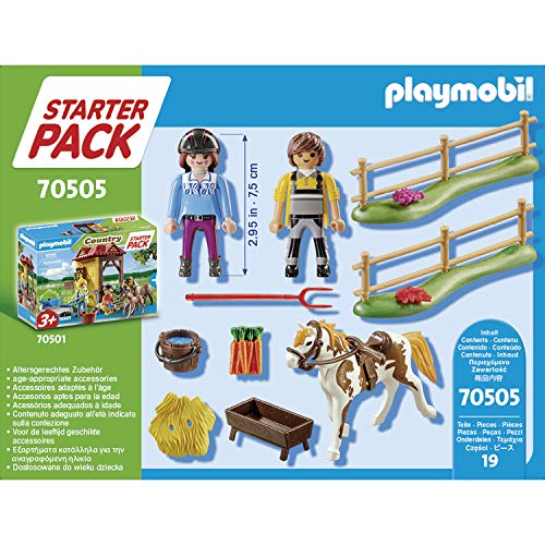 PLAYMOBIL Country Starter Pack Granja de Caballos set adicional, A partir de 3 años (70505)