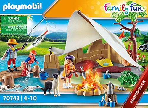 PLAYMOBIL Family Fun 70743 - Familia de Campamento, a Partir de 4 años