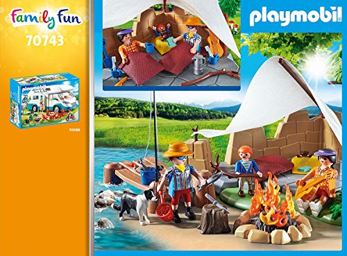 PLAYMOBIL Family Fun 70743 - Familia de Campamento, a Partir de 4 años