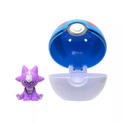 Pokémon Clip 'N' Go Toxel y Poké Ball - Contiene 1x Figura de 5 cm y 1x Dive Ball - Nueva Ola 2021 - Licencia Oficial