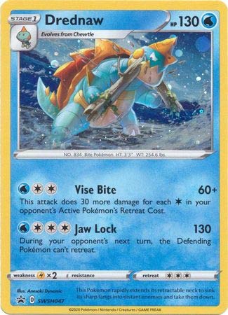 Pokemon Drednaw SWSH047 Holo Tarjeta Promo SWSH Campeón Camino