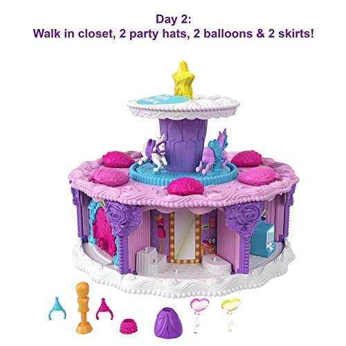 Polly Pocket Calendario de adviento, muñeca con accesorios sorpresa de juguete, óptimo para regalo (Mattel GYW06)