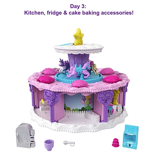 Polly Pocket Calendario de adviento, muñeca con accesorios sorpresa de juguete, óptimo para regalo (Mattel GYW06)