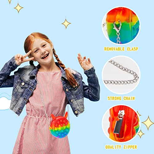 Pop Bolso it Fidget Toys, Push Bubble Bolsa de Hombro con Bandolera de Longitud Ajustable, Moda Creativa Diagonal Bolsa Juguetes de Mano, Bandolera Pop Mochila it para Niños Adultos