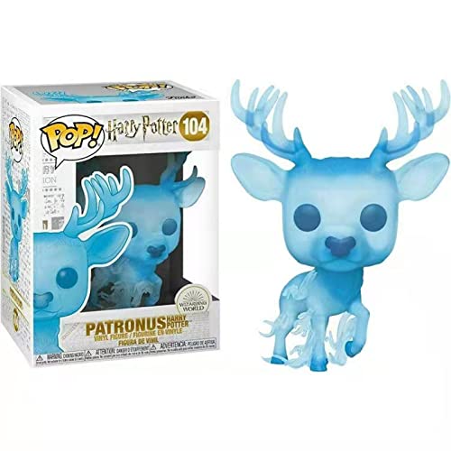 POP Harry Potter - Adorno de oficina con diseño de Patronus Ron Hermione Otter Hound Pop104 # Deer Patron Saint