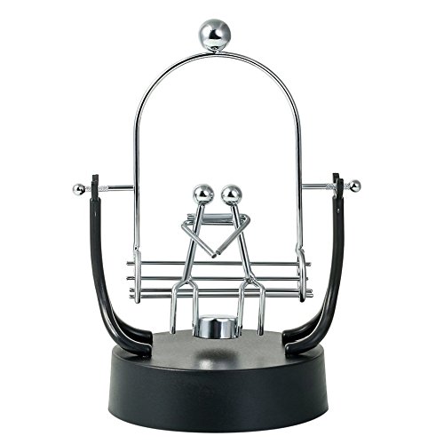 PROW® Estatua de Metal La Pareja Modelo de oscilación Bateria cargada Dinámica Permanente Péndulo de Newton Equilibrio perpetuo Juguete para el Regalo del día de San Valentín