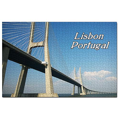 Puente de Lisboa de Portugal Vasco da Gama 1000 piezas juego ilustraciones viaje recuerdo madera