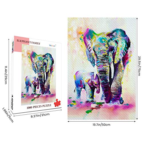 Puzzle 3D Puzzle 1000 Piezas Acuarela Animal Samll Elefante Niños Con Paquete Para Decoración De Auge