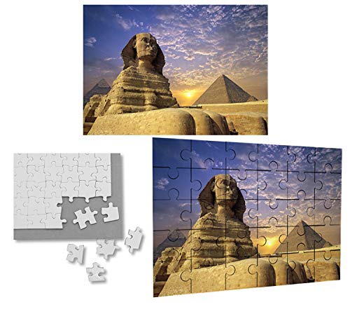 PUZZLE CON 30 PIEZAS ESFINGE EGIPTO GIZA PIRAMIDES rompecabezas educativo puzle