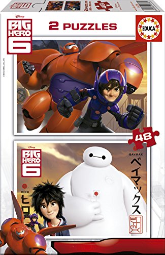 Puzzles Educa - Puzzle con diseño Big Hero 6, 2 x 48 Piezas (16336)