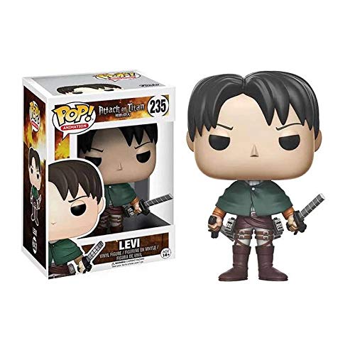 Qwead Figuras De Acción De Anime Pop Attack On Titan Levi Figura De Vinilo Modelo Colección Juguetes para Niños Figuritas De Regalo 10Cm