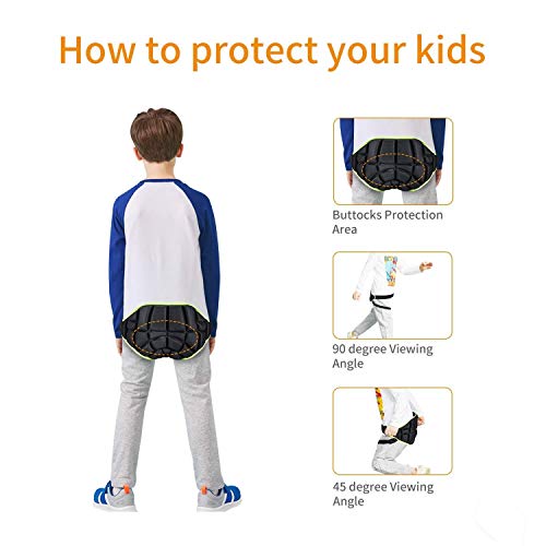 QYWSJ Almohadilla Protectora para el Trasero, Almohadilla Cadera Niños Deportes Extremos, Pantalones Cortos Antideslizantes Ajustables a Prueba Golpes Niños, para Snowboard en Monopatín