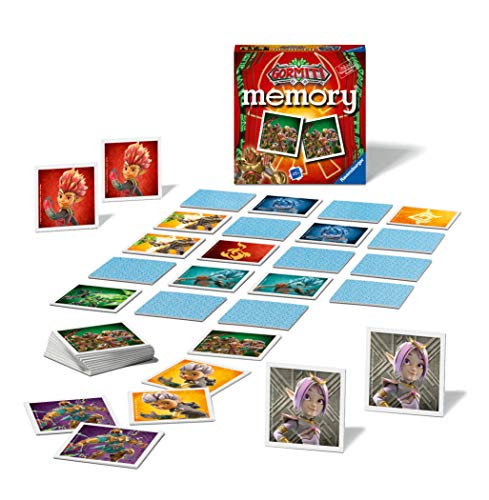 Ravensburger Gormiti Memory en Formato de Bolsillo, 15 x 15 cm, Juego, 24 Pares de cartón, 48 Cartas, para niños a Partir de 4 años, de 2 a 8 Jugadores, Multicolor (EJ-4005556206094)