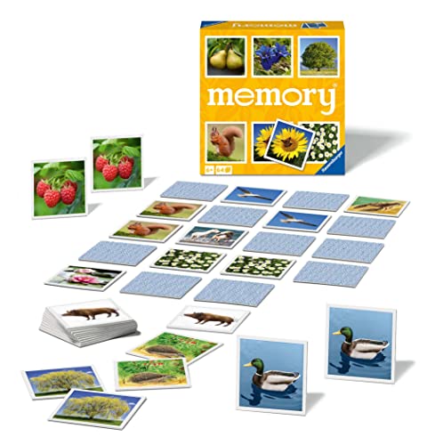 Ravensburger Ravensburger-20881 Natur Memory 20881 – El clásico Amantes de la Naturaleza, Juego para 2 – 8 Jugadores a Partir de 6 años, Color, único