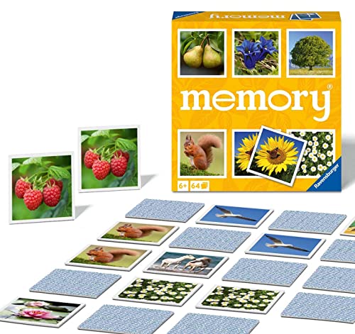 Ravensburger Ravensburger-20881 Natur Memory 20881 – El clásico Amantes de la Naturaleza, Juego para 2 – 8 Jugadores a Partir de 6 años, Color, único