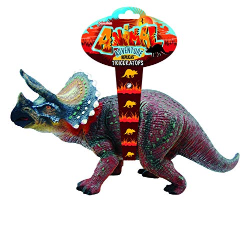 Réplica Aventura Animal - Triceratops de Deluxebase. Réplica de Juguete con la Figura de Dinosaurio. Juguete con la Figura de Animal jurásico de Gran tamaño para niños