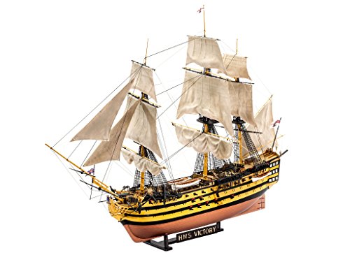 Revell Maqueta Set de Regalo HMS Victory Battle of Trafalgar, Kit Modello, Escala 1:225 (5767) (05767), 40,0 cm de Largo