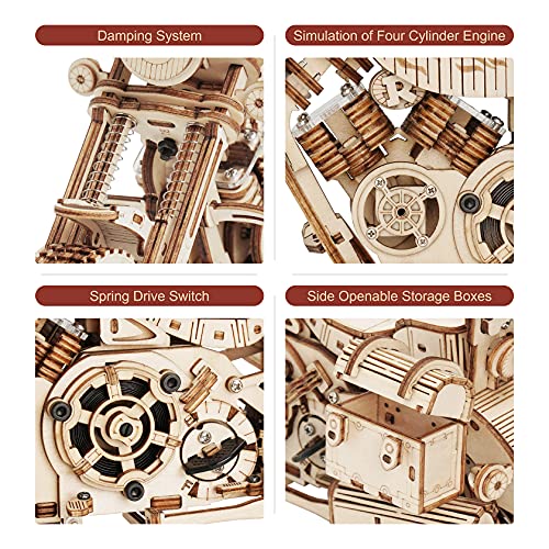 ROBOTIME 3D Puzzle Para Motocicletas Para Adultos Kits De Modelos De Rompecabezas De Madera En , Construcción De Modelos Mecánicos De Bicicletas Móviles, Regalo De Cumpleaños