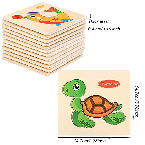 Rompecabezas De Madera Niños, Senteen 9pcs Puzzles De Madera Educativos Rompecabezas De Animales Coloridos Puzzle Preescolar Puzzle Infantil De Madera Precioso Wooden Jigsaw Puzzles Regalos Para Niños