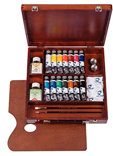 Royal Talens Van Gogh Caja De Madera Lujo Pintura Al óleo Set