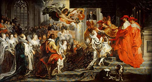 Rubens Gallery Medici Coronación de Maria Medici Rompecabezas Juguete de Madera Adulto Familia Amigo DIY Challenge Decoración de Pared 1000 Pieza