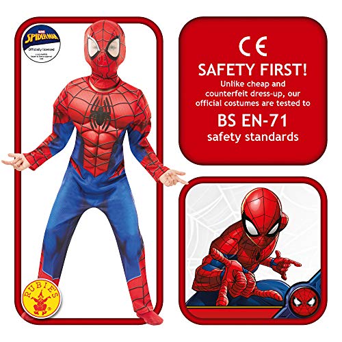 Rubie's Disfraz infantil oficial de Marvel Spider-Man, de lujo, de 5 a 6 años, altura 116 cm