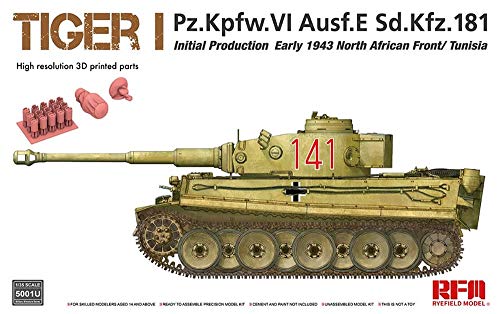 Rye Field Model Char Tiger I Pz.kpfw.VI Aust.e SD.kfz.181 Initial Production, Early 1943 North African Front/Tunisia