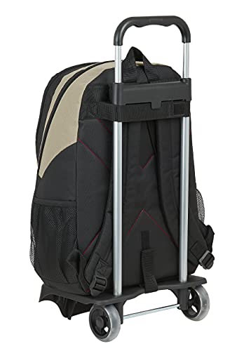 Safta Mochila Escolar con Carro de Munich Sapporo, 330x150x430 mm, Beige/Negro