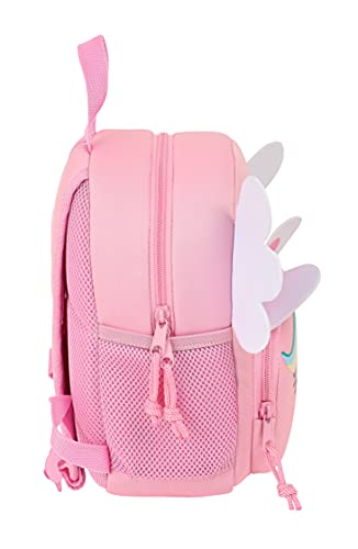 Safta Mochila Neopreno Unicorn, 200x90x250 mm, Rosa/Rosa Claro