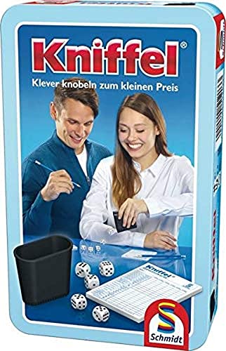 Schmidt Spiele 51203 - Yahtzee, Metal estaño [Importado de Alemania]