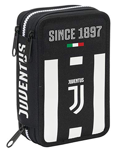 Seven AST.3 Zip Juventus Coaches Estuches 20 Centimeters 0.5 Negro (Bianco e Nero)