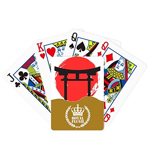 Shinto Shrine Japón Torii Royal Flush Poker Juego de cartas