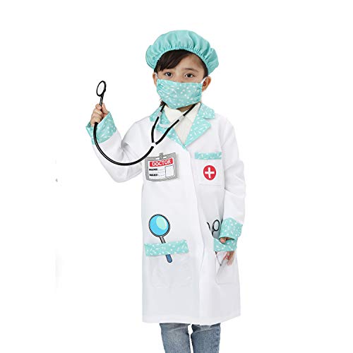 Sincere Party Disfraz de juego de rol de médico unisex para niños Disfraz de doctor Disfraz de juego de estilo A 7-9 años