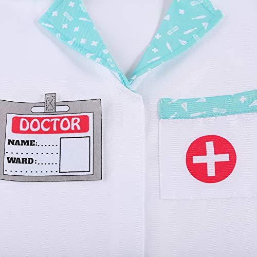 Sincere Party Disfraz de juego de rol de médico unisex para niños Disfraz de doctor Disfraz de juego de estilo A 7-9 años